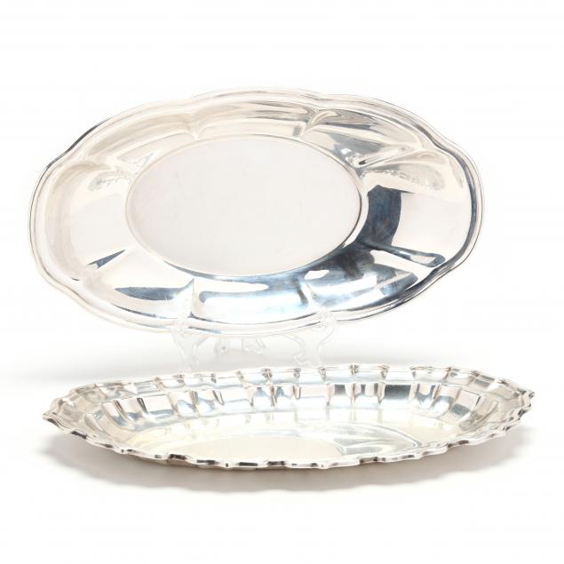 two-american-sterling-silver-oval-bread-trays
