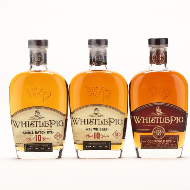 whistlepig-rye-whiskey-in-glass-decanter-bottles