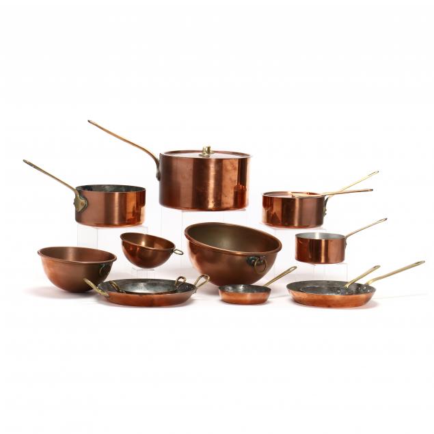 twelve-vintage-copper-cookware-items-including-bazar-francais