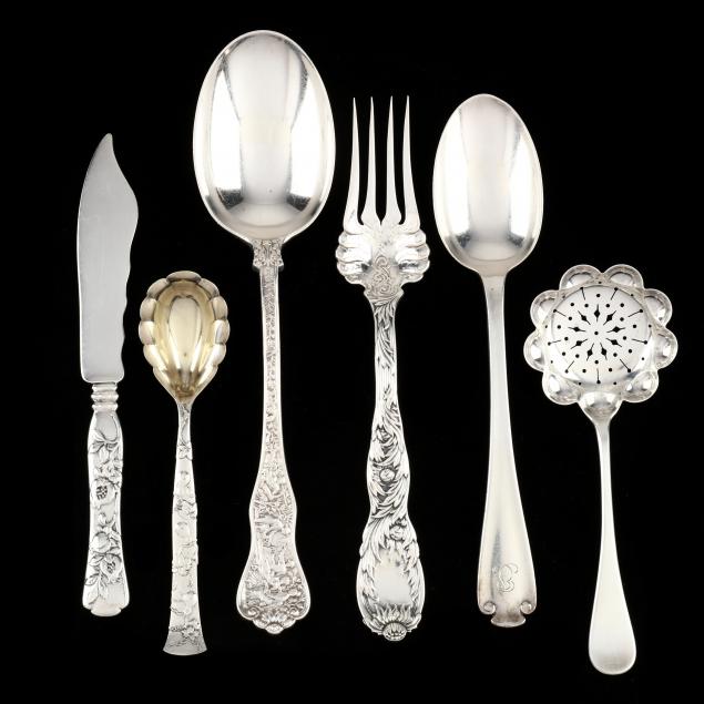 six-tiffany-co-sterling-silver-flatware-servers