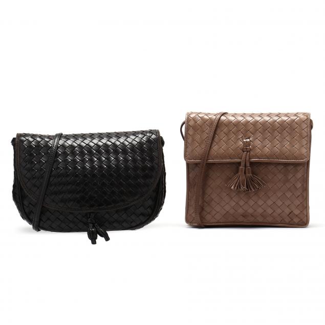 two-bottega-veneta-intrecciato-crossbody-bags