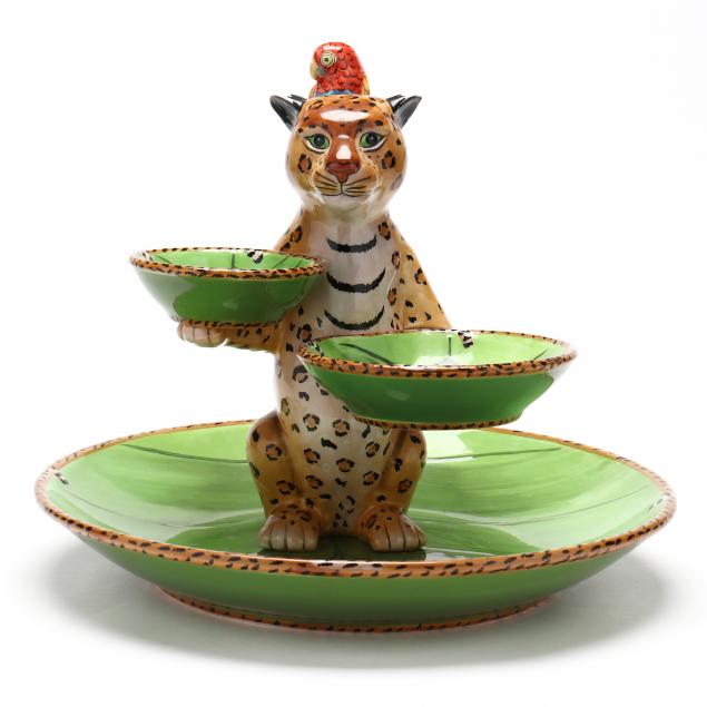 lynn-chase-i-jungle-jubilee-i-three-tier-chip-dip-server