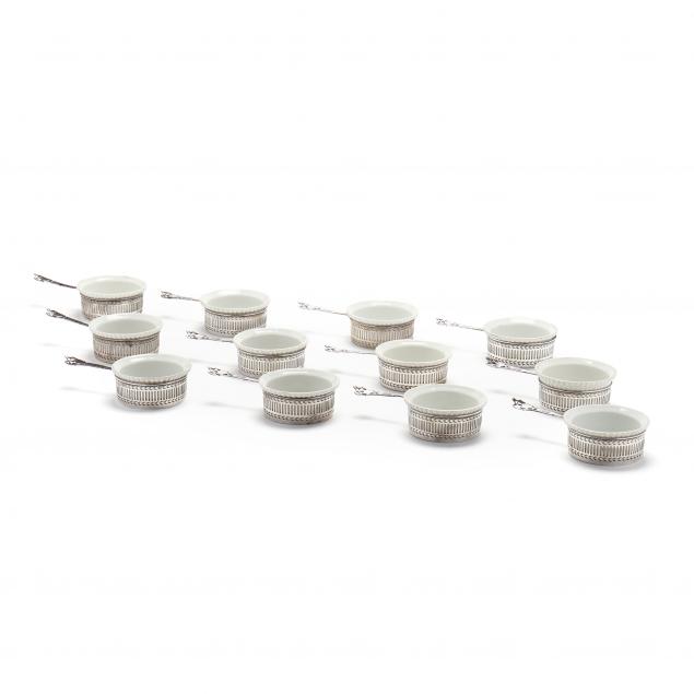 a-set-of-twelve-sterling-silver-creme-brulee-pots-with-porcelain-inserts