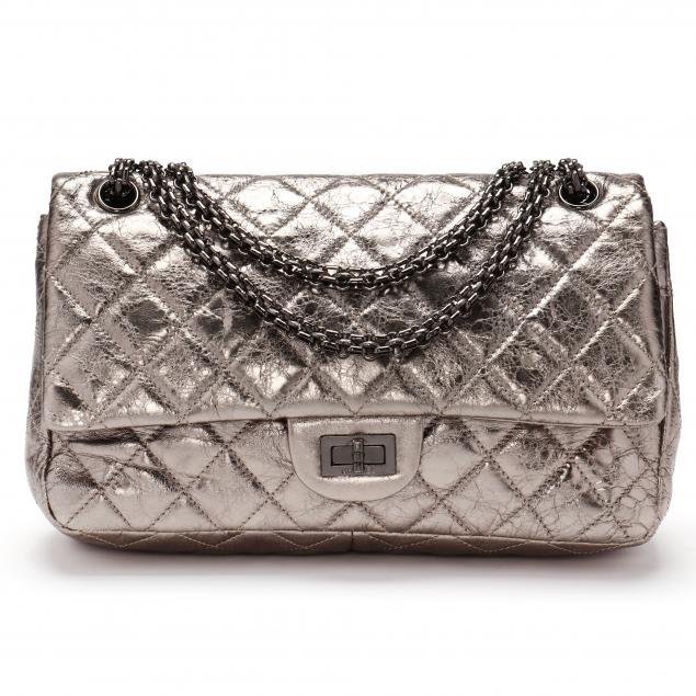 chanel-distressed-silver-leather-2-55-reissue-double-flap-bag-226