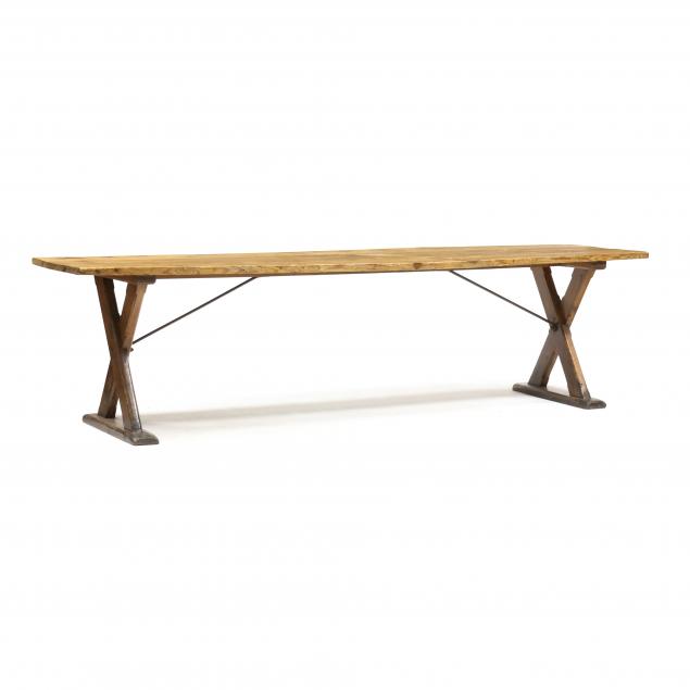 antique-continental-pine-nearly-ten-foot-harvest-table