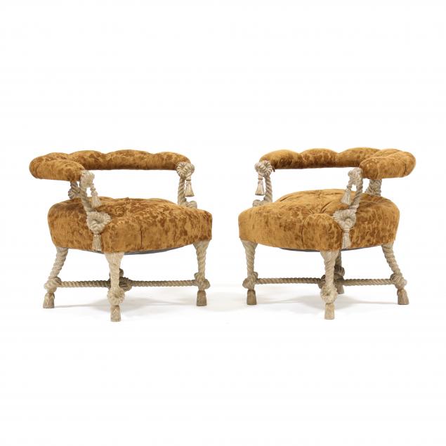 pair-of-napoleon-iii-style-upholstered-carved-tassel-motif-barrel-back-chairs