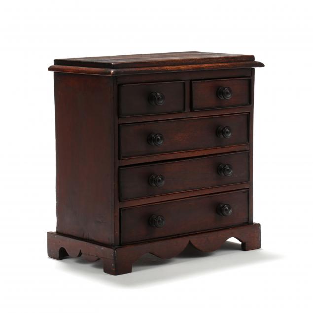 antique-english-oak-miniature-chest-of-drawers