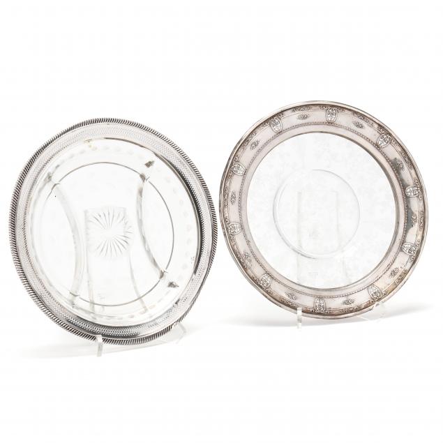 two-sterling-silver-dishes-with-glass-inserts
