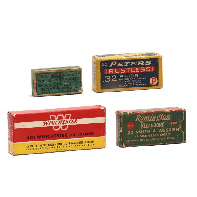 four-antique-ammunition-boxes