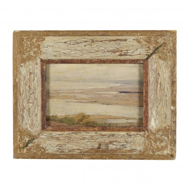 american-school-20th-century-double-sided-landscape-signed-barley