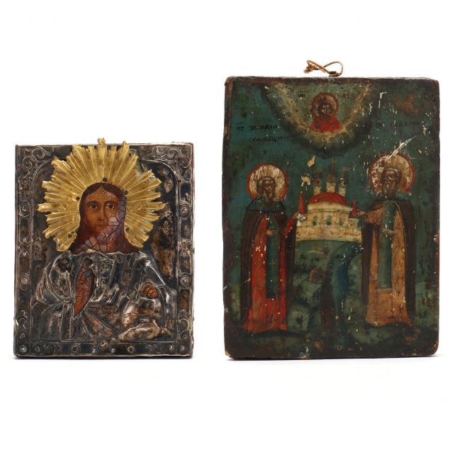 two-antique-russian-icons