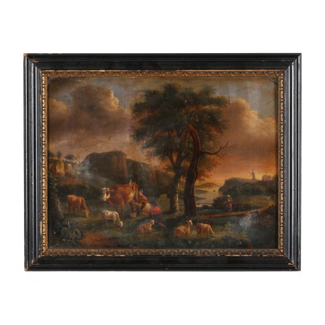 dutch-school-18th-century-pastoral-landscape-with-figures-and-livestock