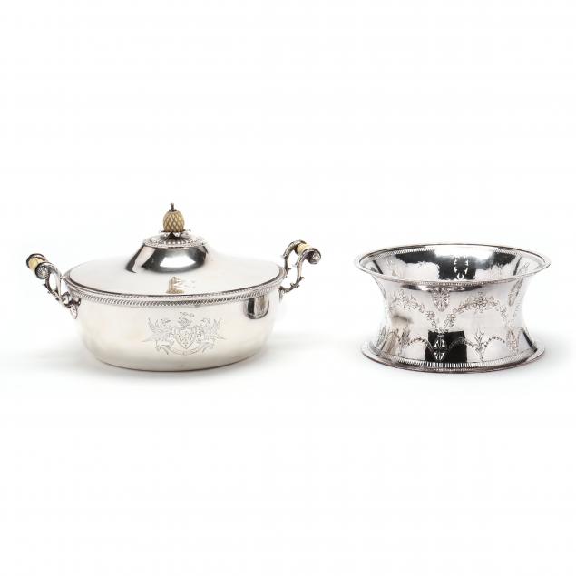 two-antique-silver-plate-serving-items-vegetable-server-and-dish-ring