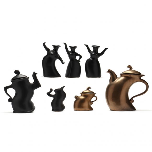 michael-lambert-american-20th-century-seven-pieces-of-figural-pottery