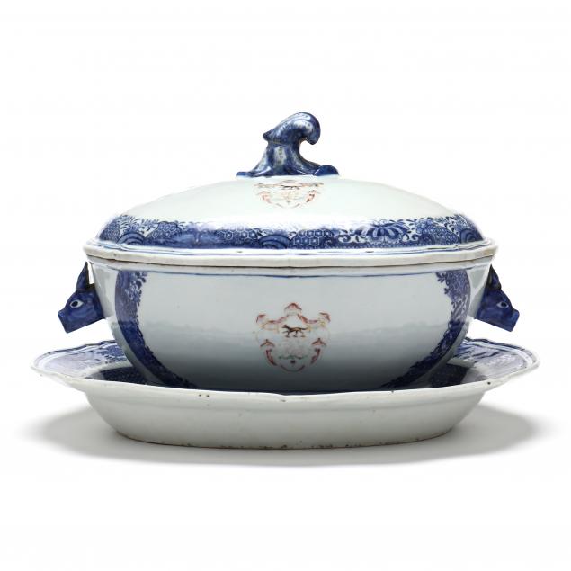 a-chinese-export-porcelain-armorial-covered-tureen-with-underplate