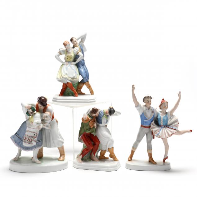 four-herend-natural-figurines-of-dancing-couples
