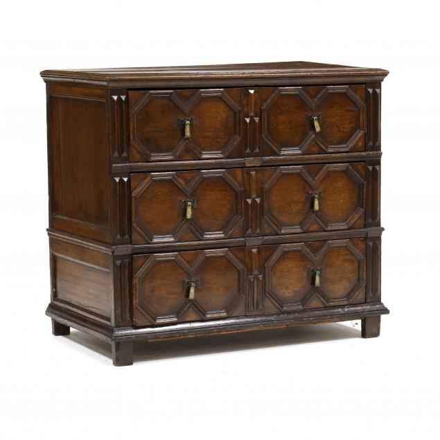 antique-william-and-mary-style-oak-chest-of-drawers