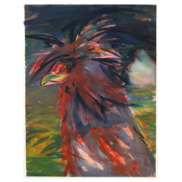 andrea-burchette-american-b-1948-head-of-a-rooster