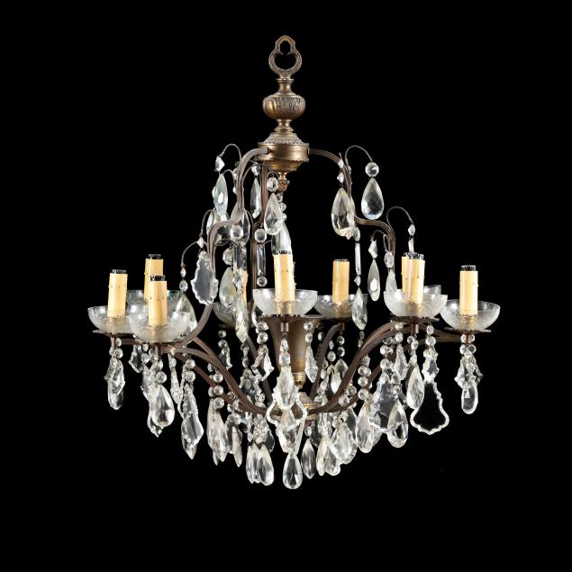 french-neoclassical-style-ten-light-brass-and-crystal-chandelier