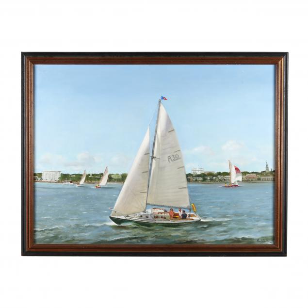 gerald-sargent-foster-american-1900-1987-sailboat-at-sea