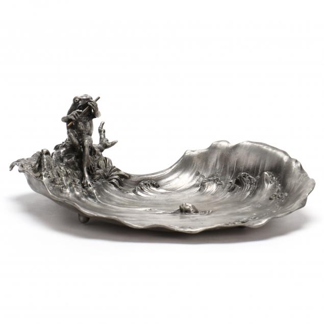 achille-gamba-italy-1881-1944-pewter-frog-dish