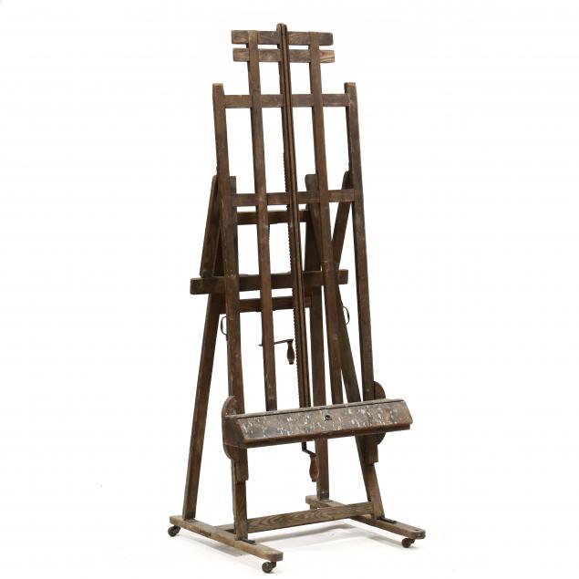 vintage-english-oak-artist-s-easel