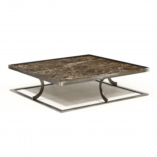designer-steel-and-marble-large-modernist-coffee-table