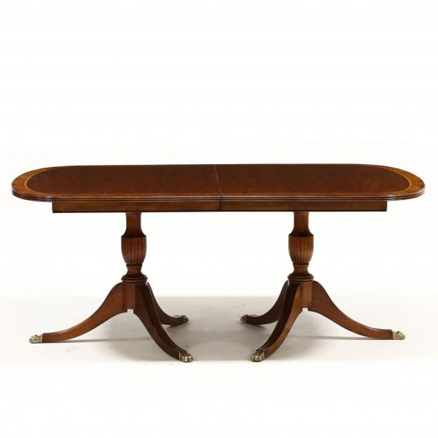 henkel-harris-federal-style-double-pedestal-mahogany-dining-table