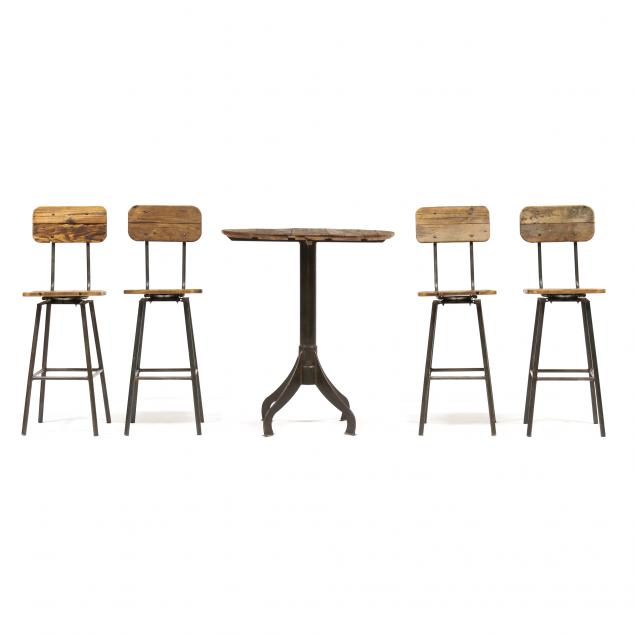 custom-reclaimed-wood-and-iron-high-top-table-and-four-chairs