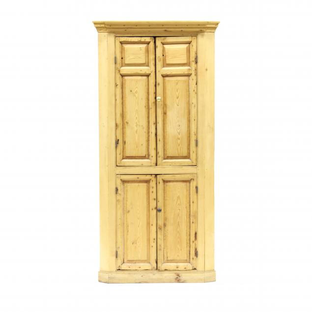 continental-chippendale-style-pine-corner-cupboard