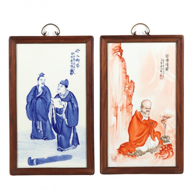 two-chinese-porcelain-plaques
