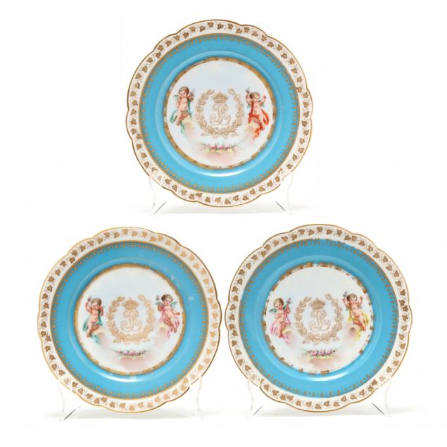 three-sevres-chateau-des-tuileries-porcelain-plates