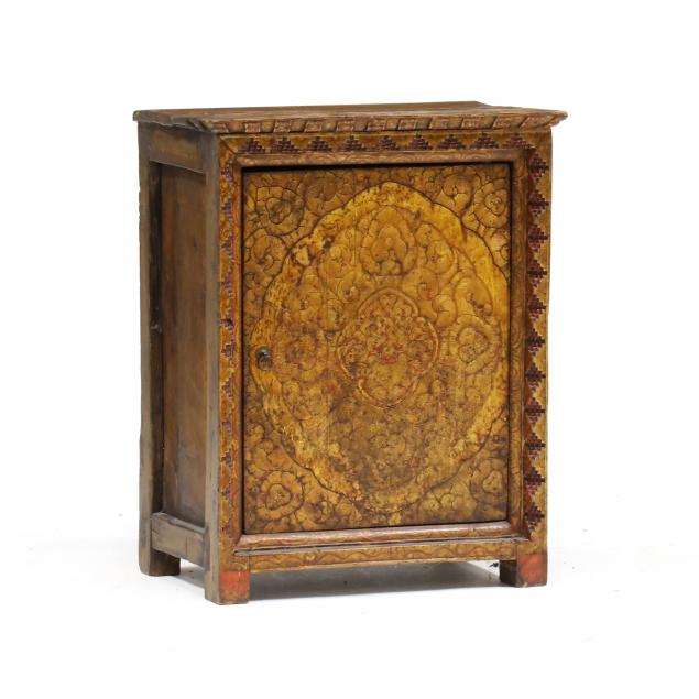 a-tibetan-carved-wood-and-lacquered-cabinet