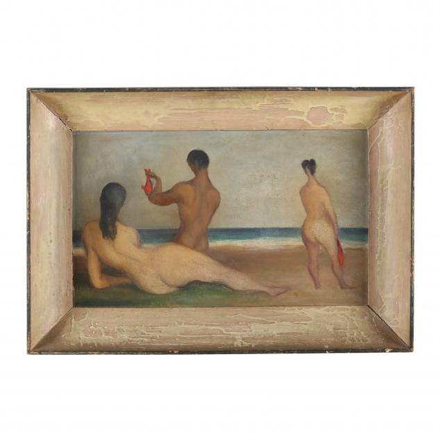 willis-harry-mlodoch-american-1921-1983-bathers-with-fish