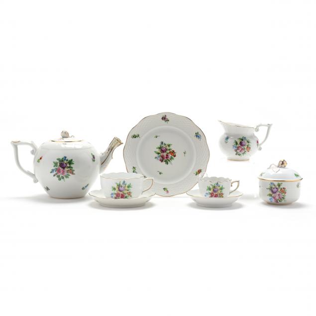 herend-i-bouquet-of-flowers-i-tea-service-42-pieces