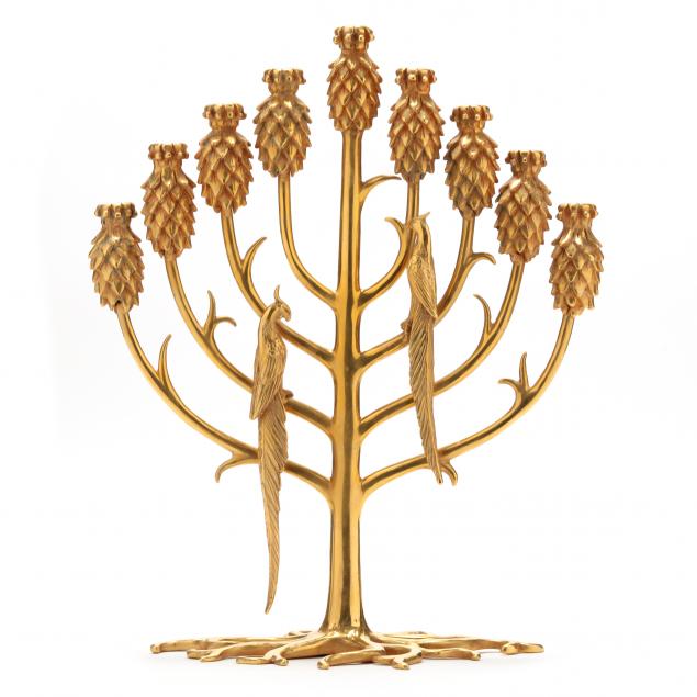 erte-romaine-de-tirtoff-russian-french-1892-1990-i-tree-of-life-iii-i-menorah-1987