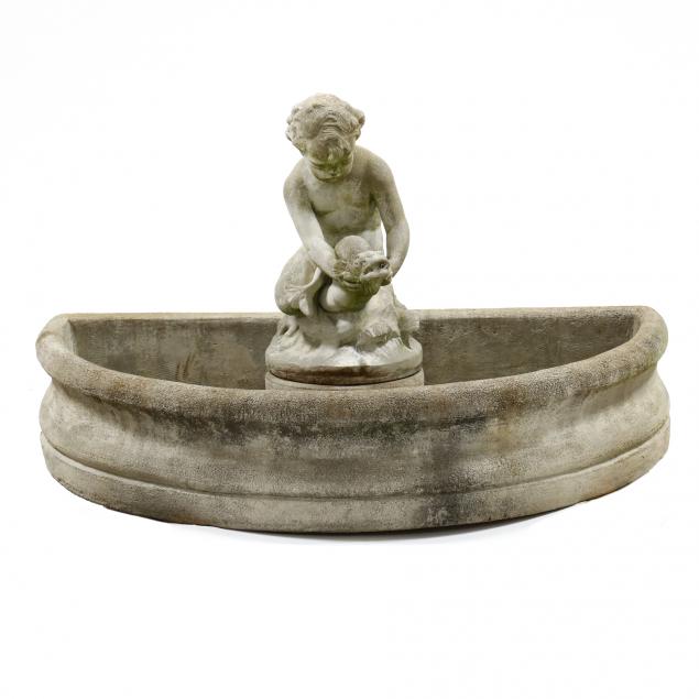 cast-stone-figural-fountain-with-demilune-basin