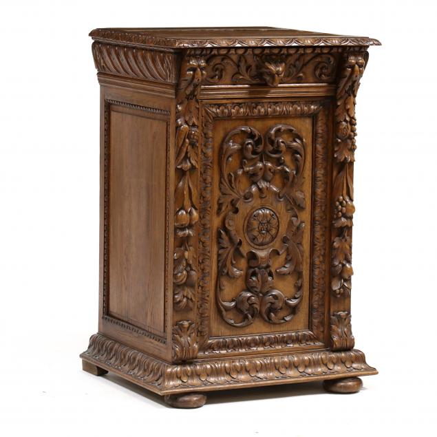 continental-renaissance-style-carved-oak-cabinet