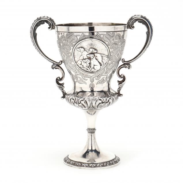 a-victorian-silver-trophy-cup-with-hunting-dogs-mark-of-elkington-co-ltd