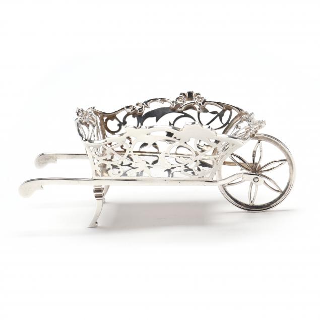 an-edwardian-silver-wheelbarrow-mark-of-william-comyns-sons