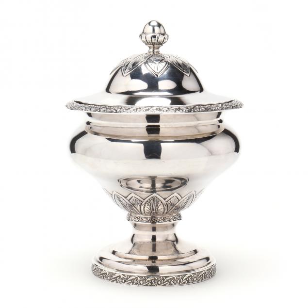 an-american-coin-silver-lidded-pedestal-bowl-mark-of-bailey-kitchen