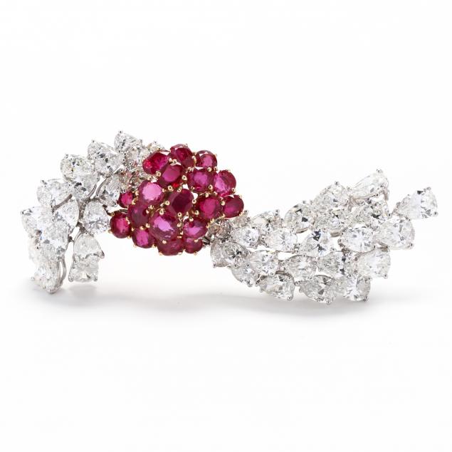 fine-platinum-gold-diamond-and-ruby-brooch