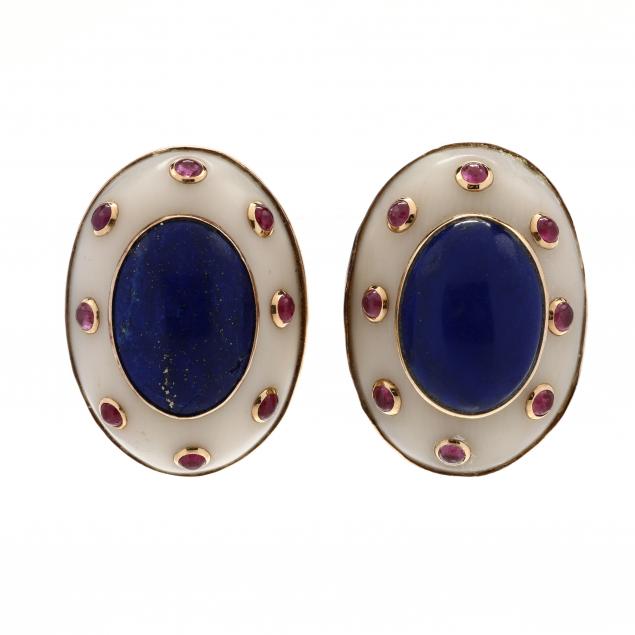 gold-coral-lapis-lazuli-and-ruby-earrings-trianon