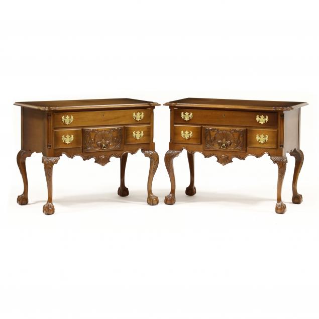 pair-of-chippendale-style-carved-mahogany-low-boys