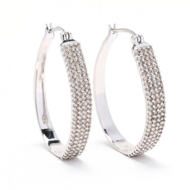 white-gold-and-diamond-set-hoop-earrings