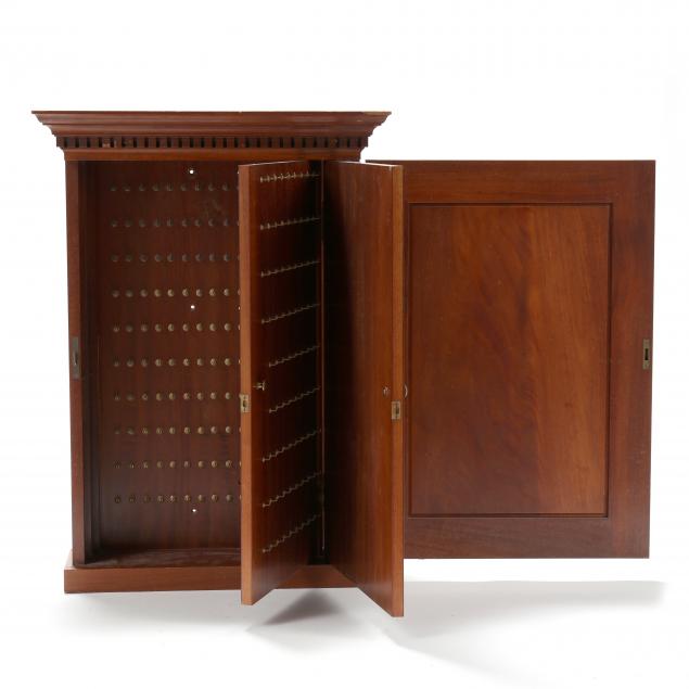 chippendale-style-mahogany-hotel-key-cabinet