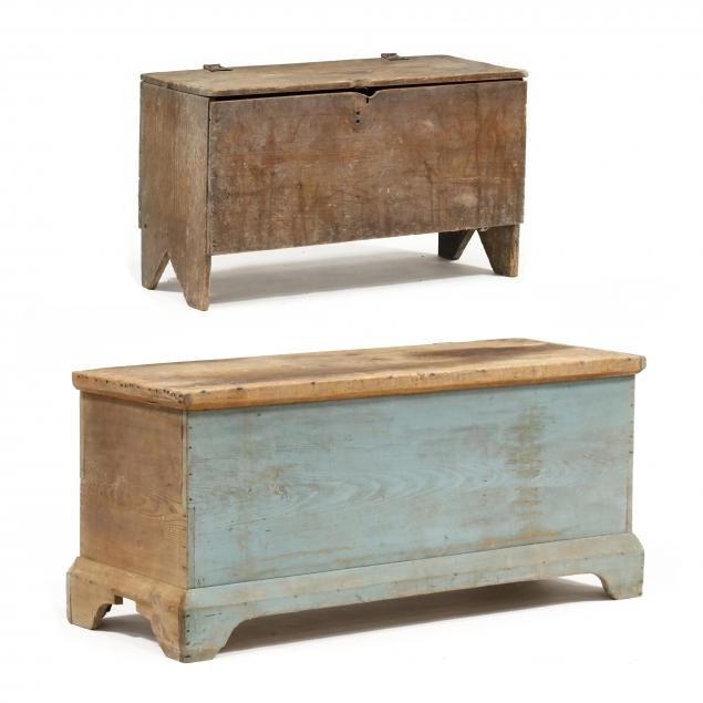 two-antique-southern-yellow-pine-blanket-chests