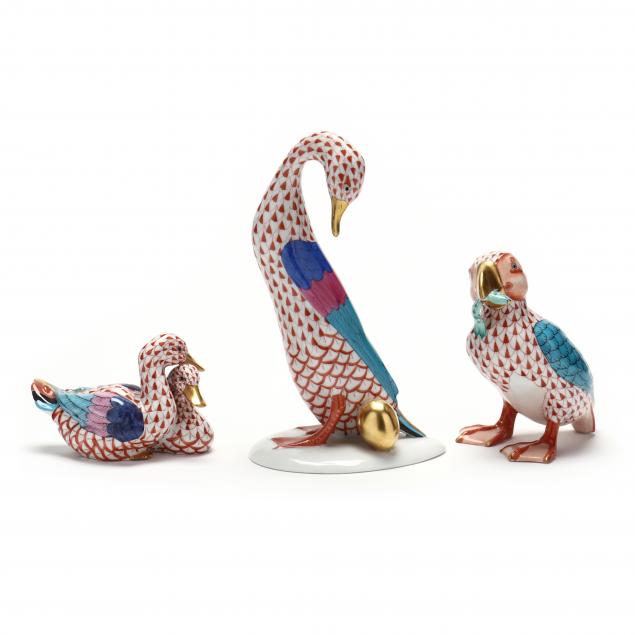 three-herend-figurines-of-fowl