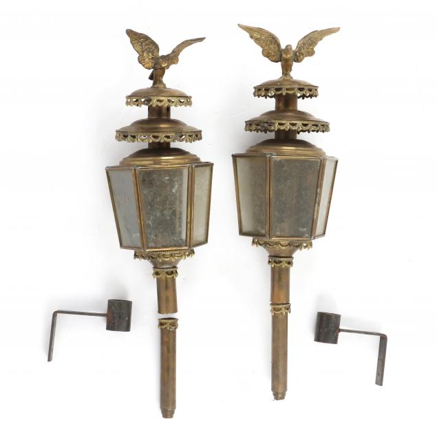 pair-of-antique-gilt-brass-eagle-carriage-lanterns