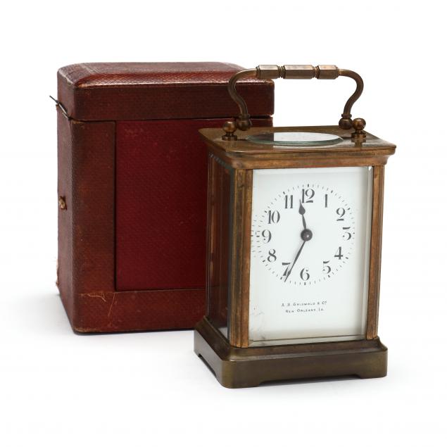 a-french-brass-carriage-clock-with-original-traveling-case
